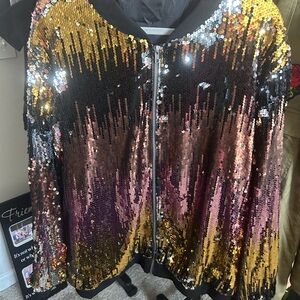 Never worn sequin jacket size 3X